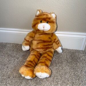 Vintage Build A Bear Orange Tabby Cat Stuffed Animal Plush 17" Meows Work!